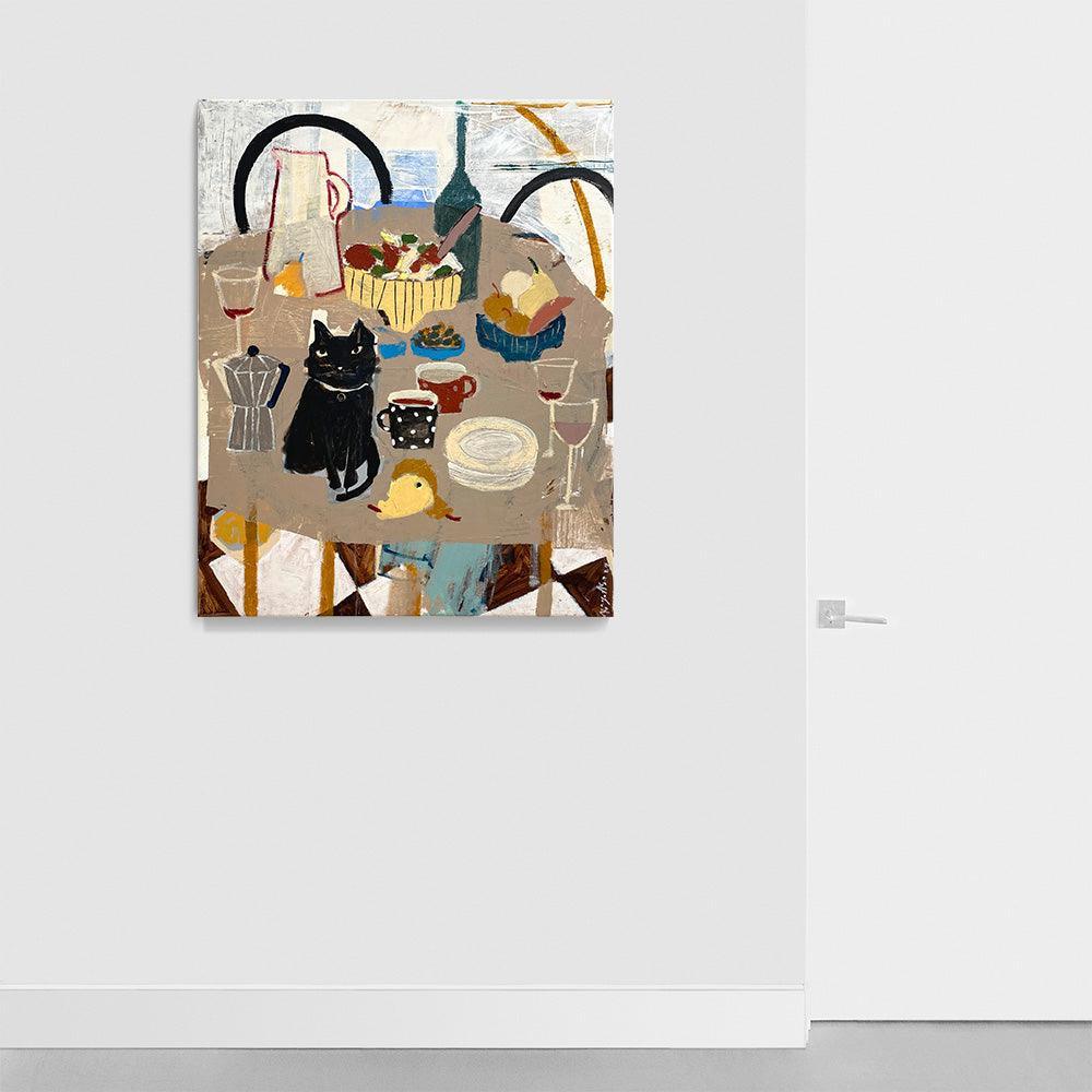 Black Cat on Friday , Painting by Black Cat on Friday Tappan