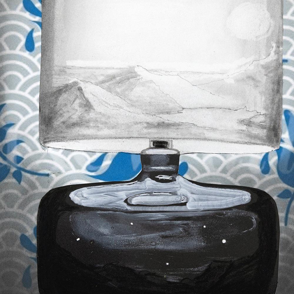 Lamp with Wallpaper