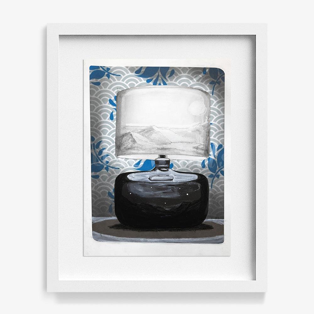 Lamp with Wallpaper
