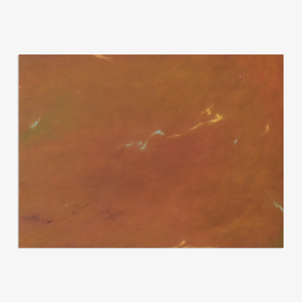 Close-up of abstract painting Nocturnal Current III by Jihyeon Park with reddish-brown hues