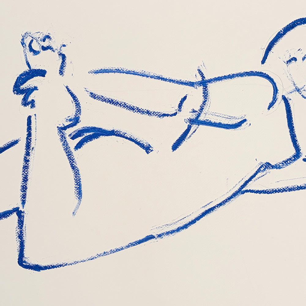 Oil Stick Nude in Cobalt II