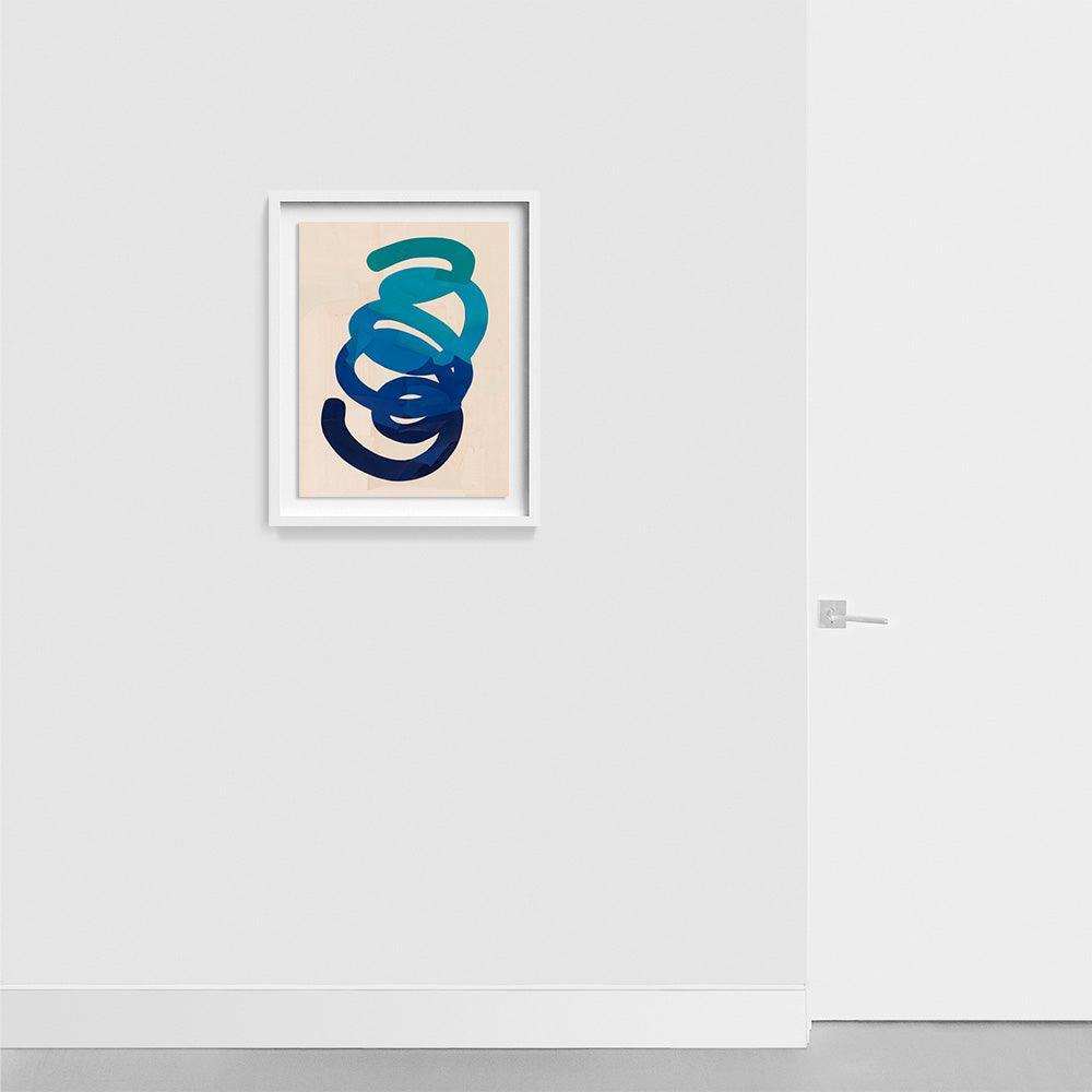 Oscillation #11 in Blues , Print by Oscillation #11 in Blues Tappan