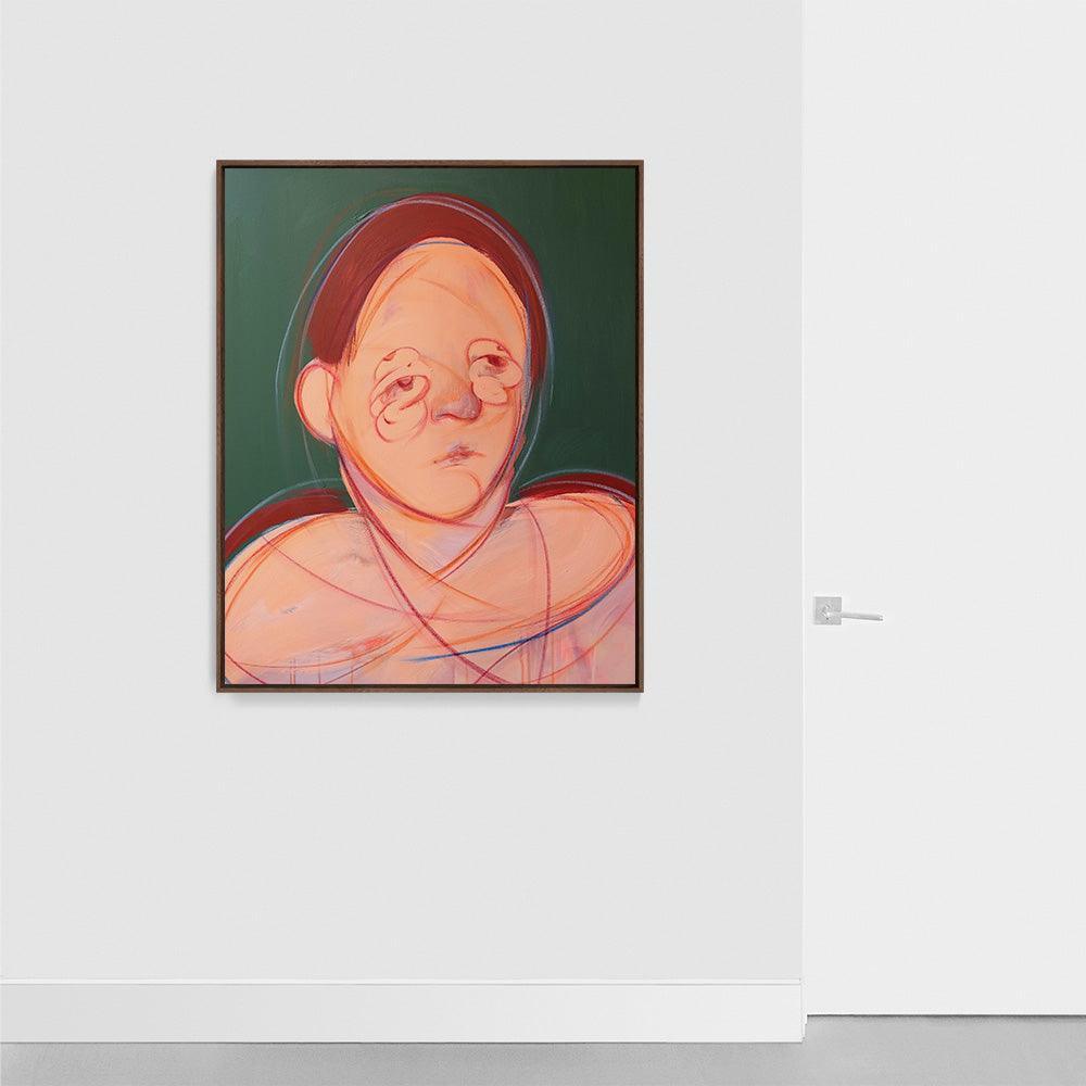 Portrait (Green & Brown) , Painting by Portrait (Green & Brown) Tappan