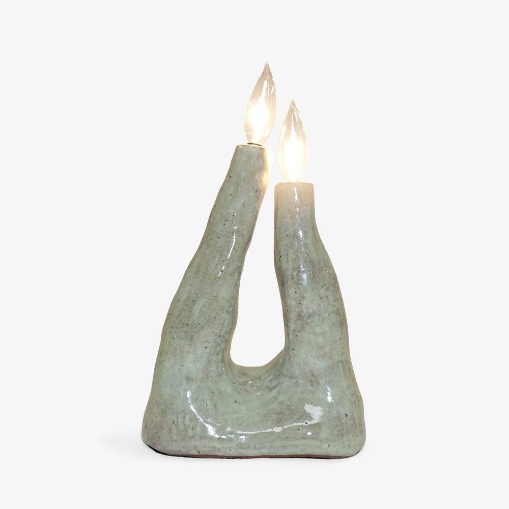 Ula Lamp - Glossy Green