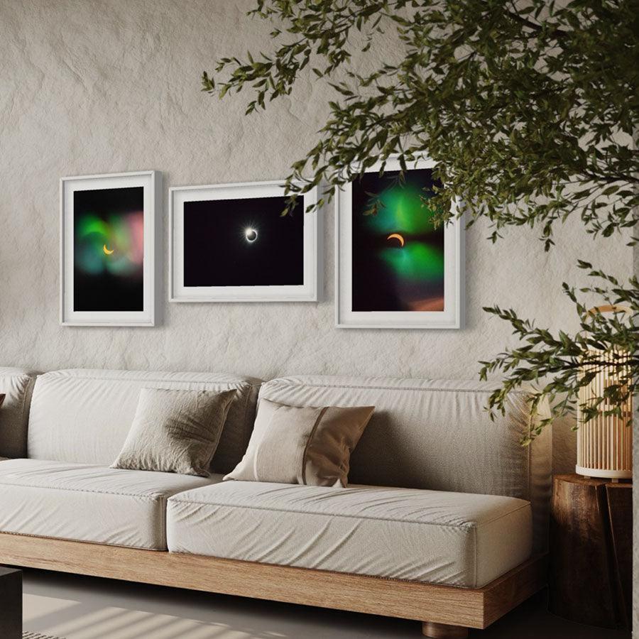 Eclipse 3, Eclipse 8, Eclipse 15 Triptych , Photograph by Eclipse 3, Eclipse 8, Eclipse 15 Triptych Tappan