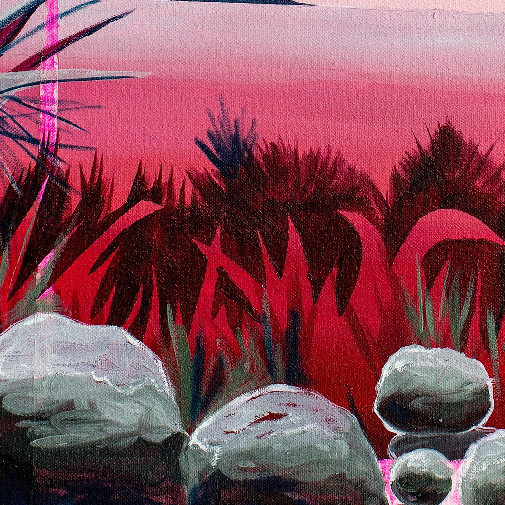 Pink Landscape Original Landscape Painting by Mathew Tucker Tappan Collective