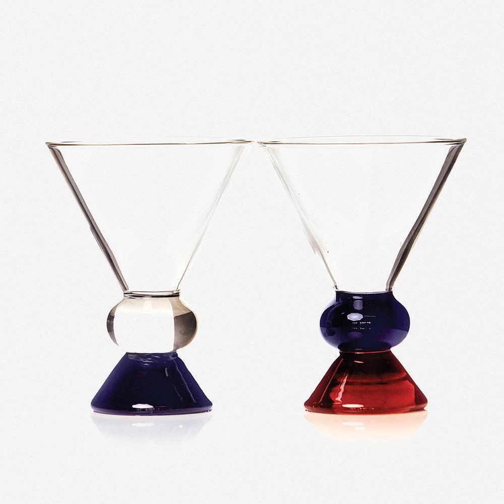 Totem Glasses, Paris (Clear/Blue)