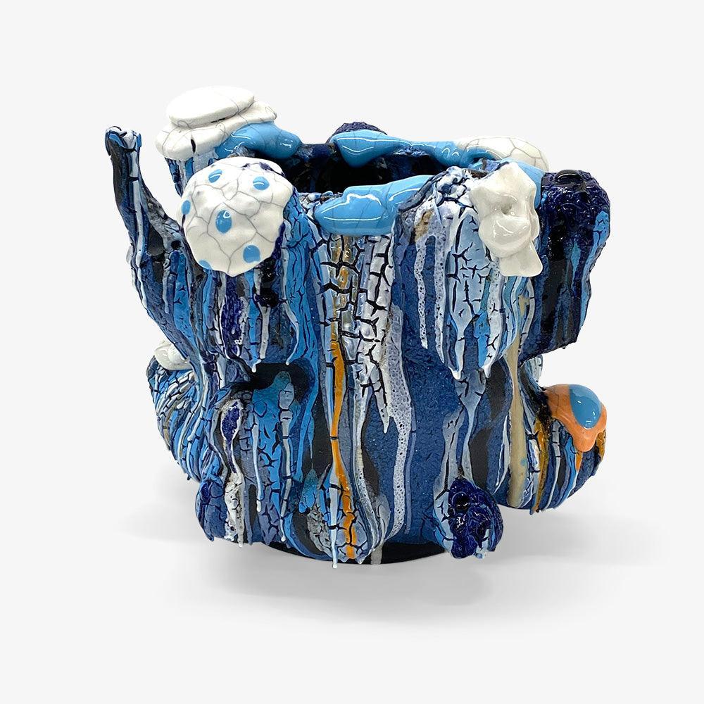 Cave Vessel: Blue/Orange Lotus