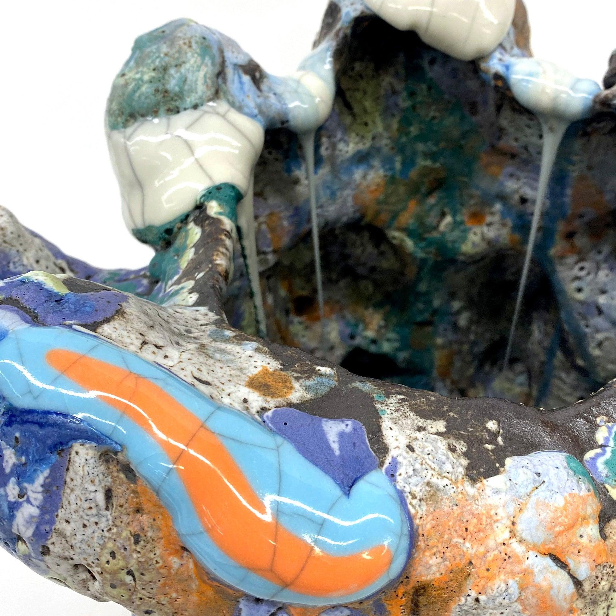 Cave Vessel: Blue Flow , Sculpture by Cave Vessel: Blue Flow Tappan