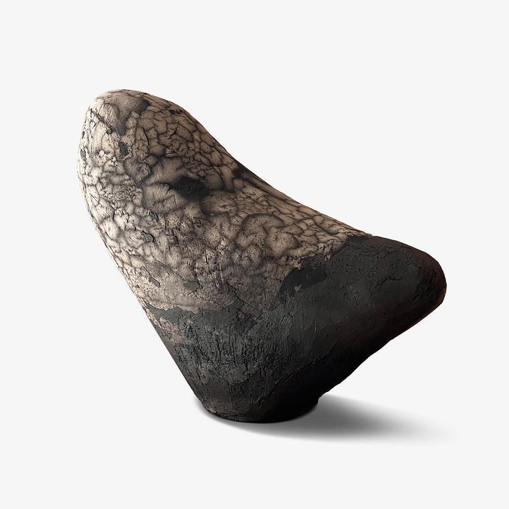 Crackle Saddle Sculpture - Smoke