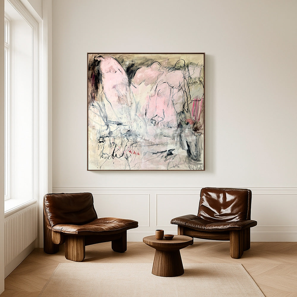 絵画 K.schottler キャサリーナスコットラー 額つき Her-Dance-59x59-in-space.jpg?v