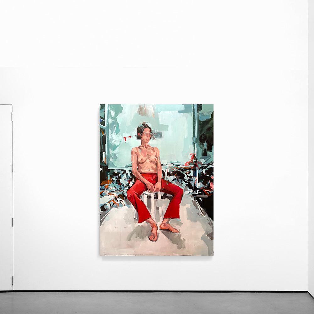 Lu con Pantalón Rojo , Painting by Lu con Pantalón Rojo Tappan
