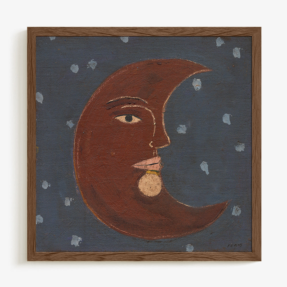 Moon On Blue