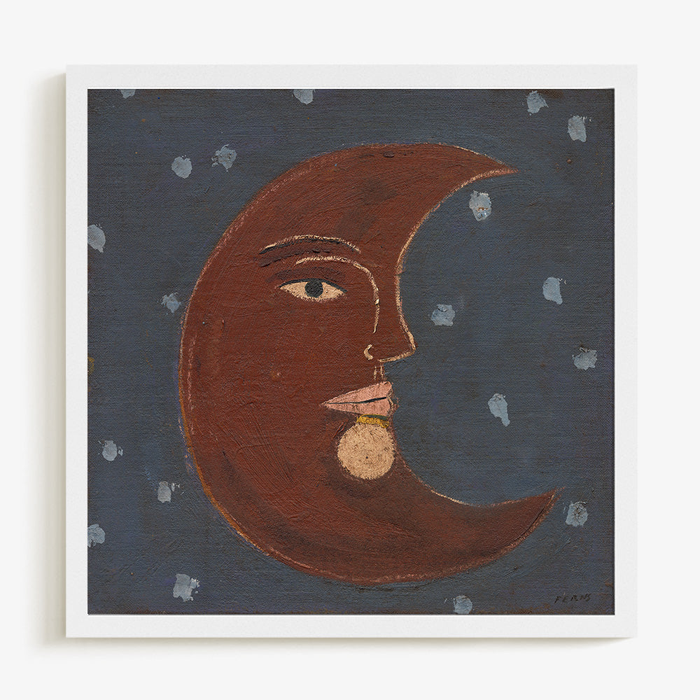 Moon On Blue