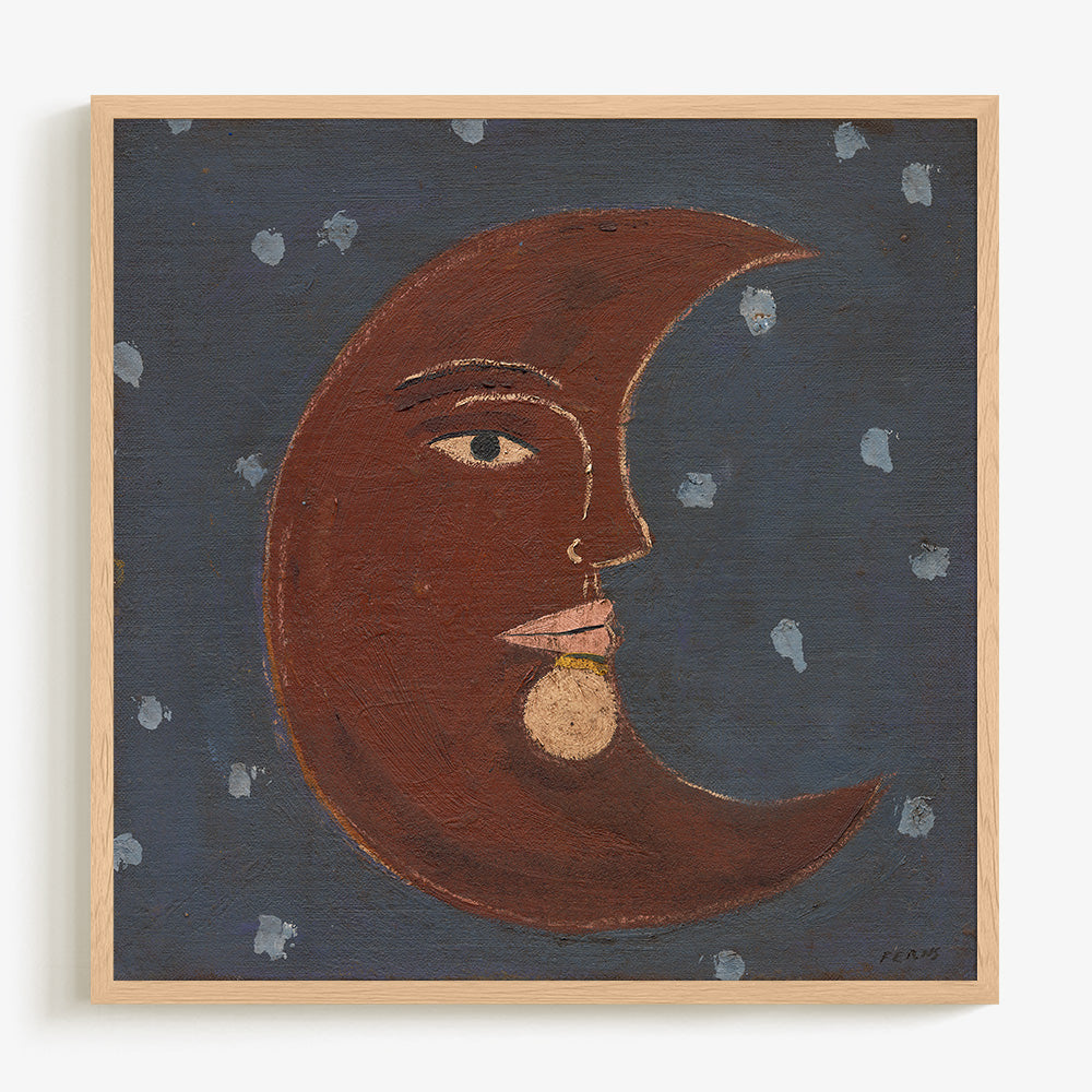 Moon On Blue