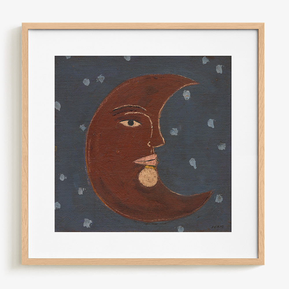 Moon On Blue