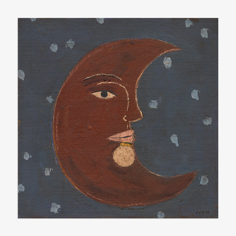 Moon On Blue