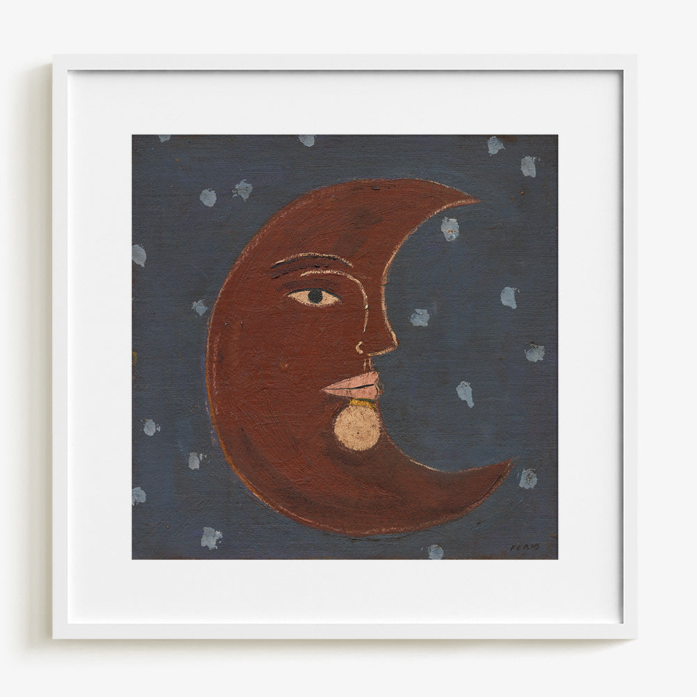 Moon On Blue