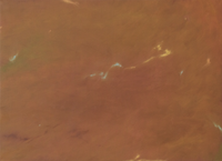 Textured abstract art in warm orange-brown tones with soft white streaks across the center