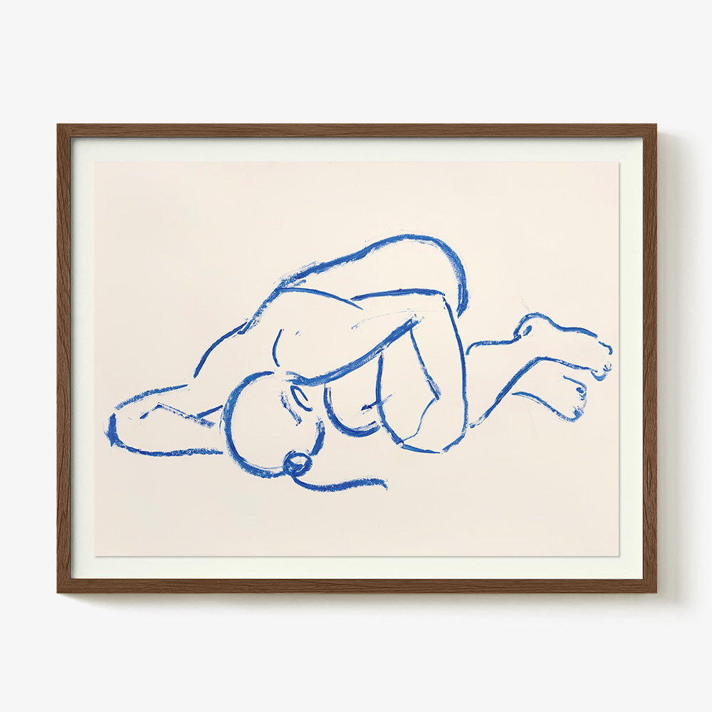 Oil Stick Nude in Cobalt I