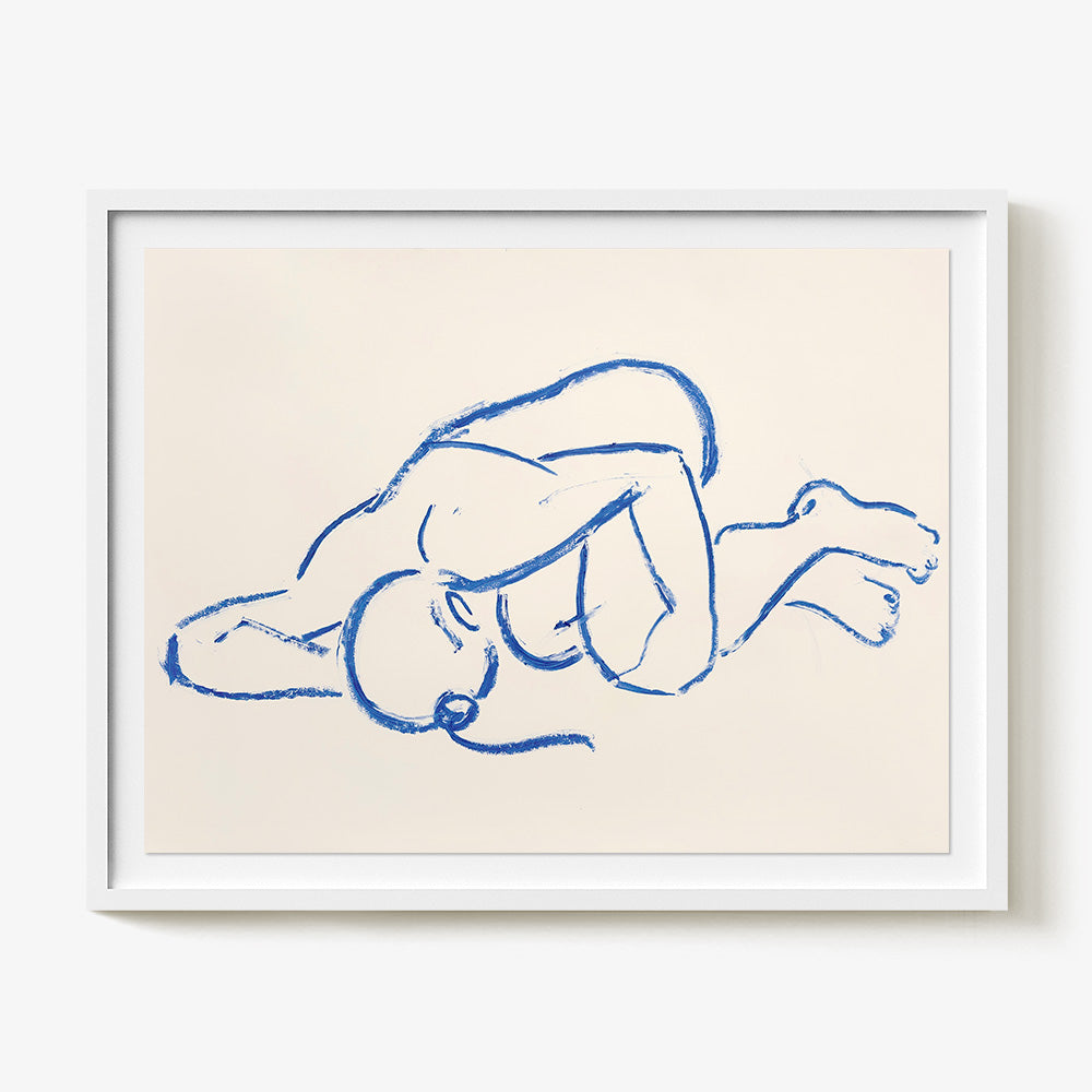 Oil Stick Nude in Cobalt I