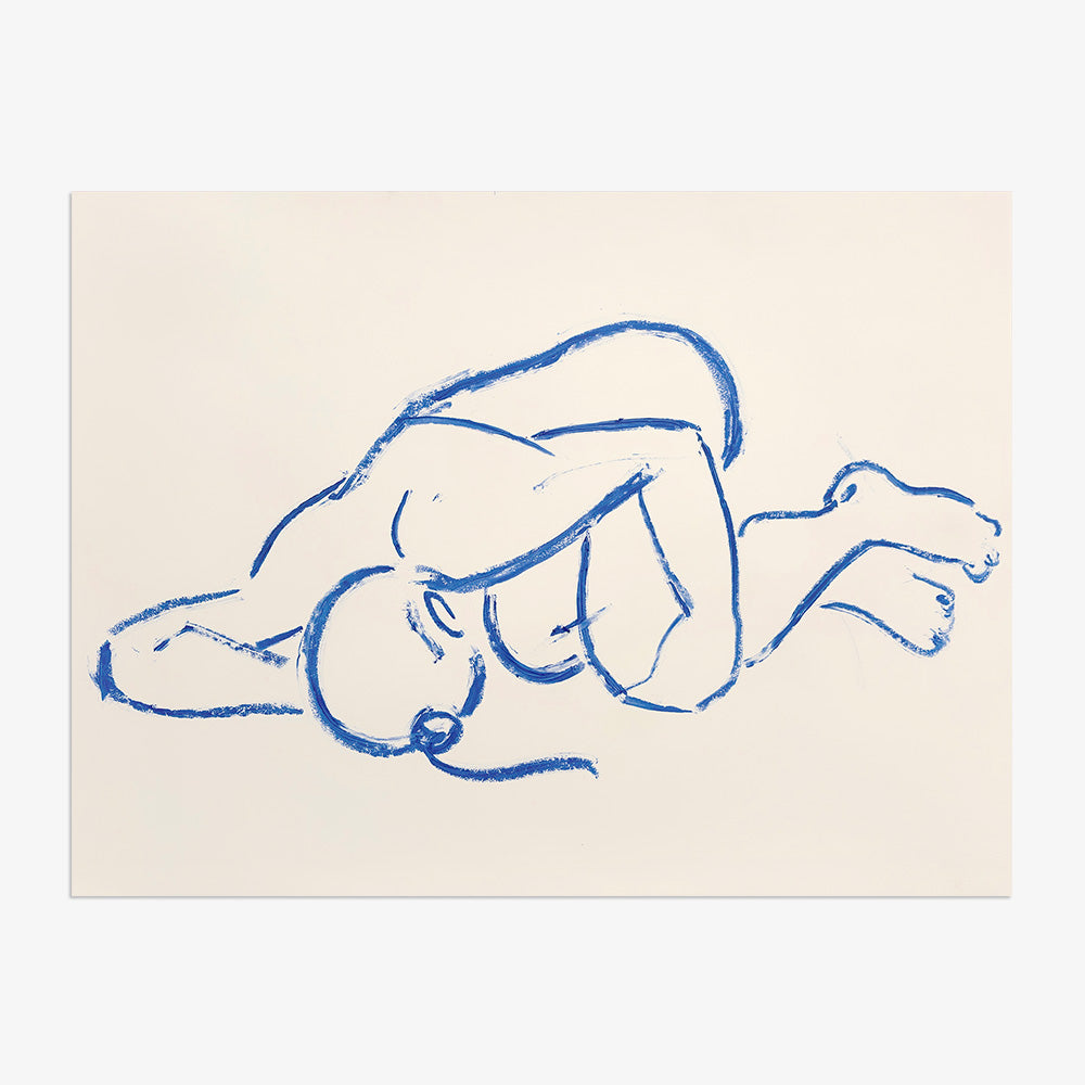 Oil Stick Nude in Cobalt I