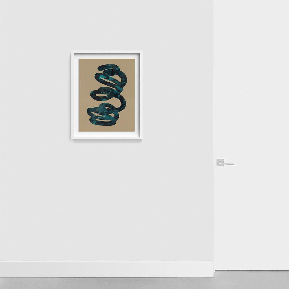 Oscillation #2 in Aquamarine Blue , Print by Oscillation #2 in Aquamarine Blue Tappan
