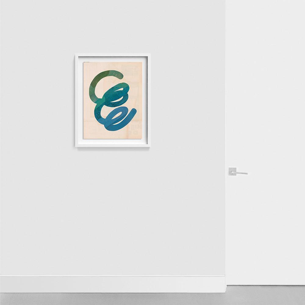 Oscillation #4 in Blue Green , Print by Oscillation #4 in Blue Green Tappan