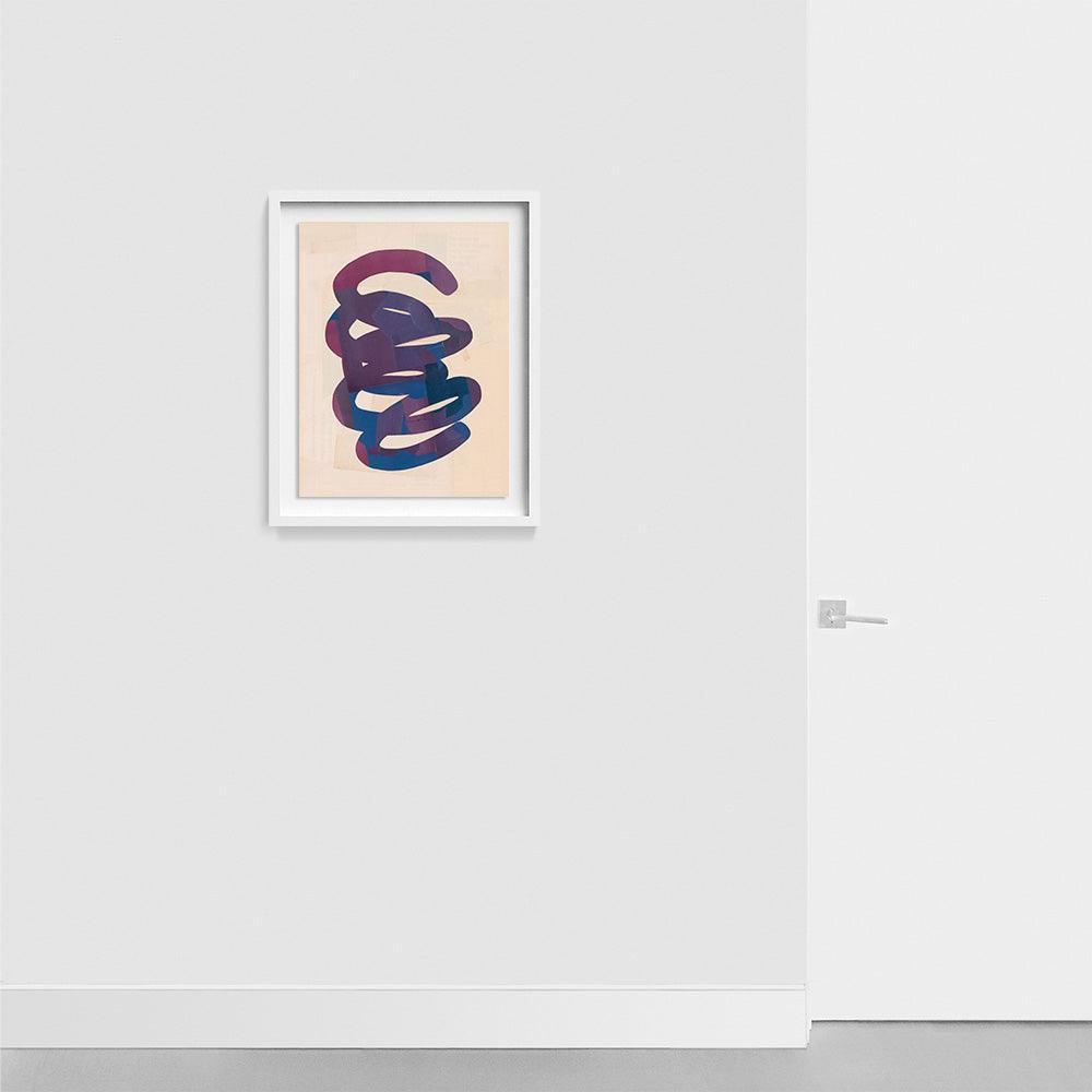 Oscillation #7 in Purple Blue , Print by Oscillation #7 in Purple Blue Tappan