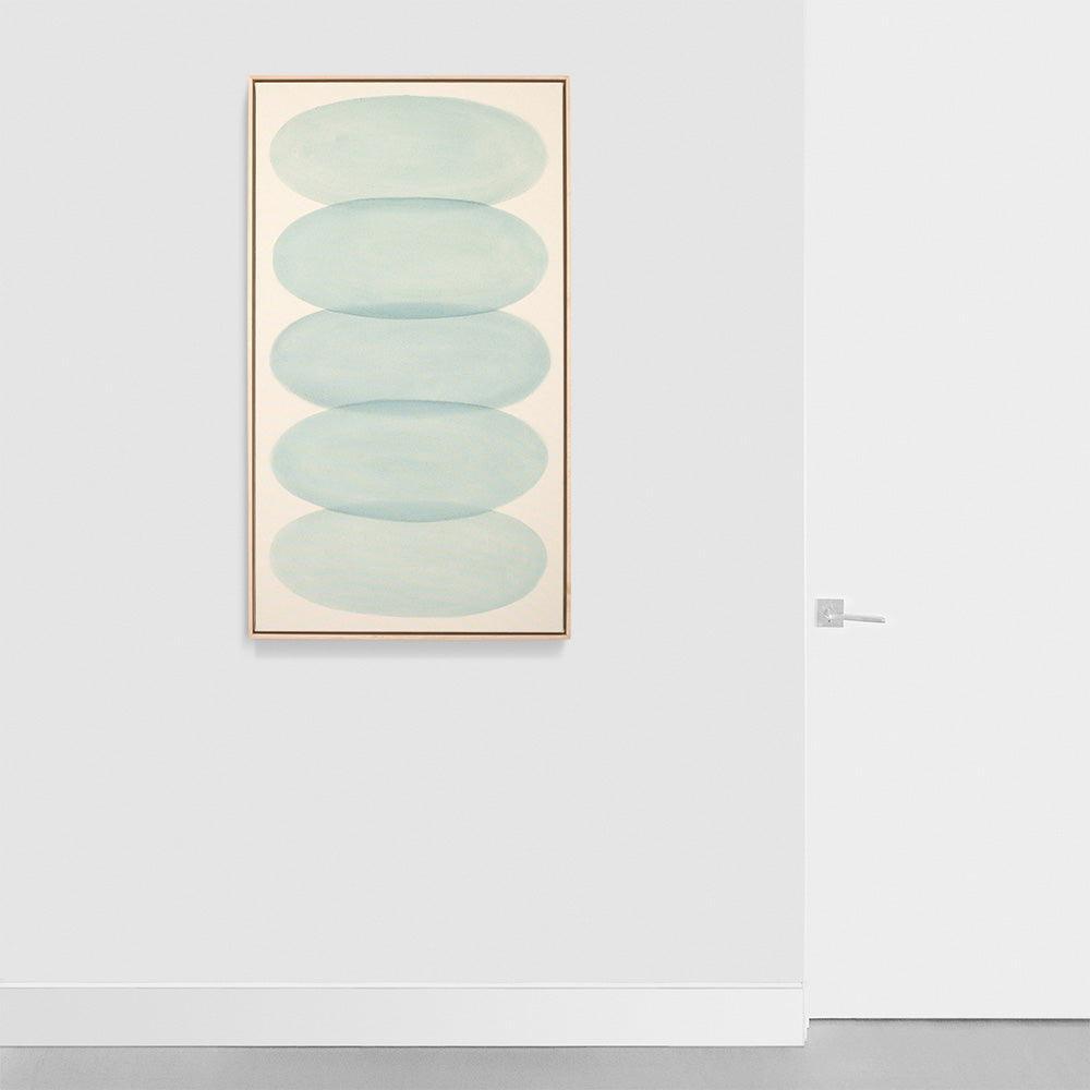 Ovals in Light Aqua n.2 , Painting by Ovals in Light Aqua n.2 Tappan