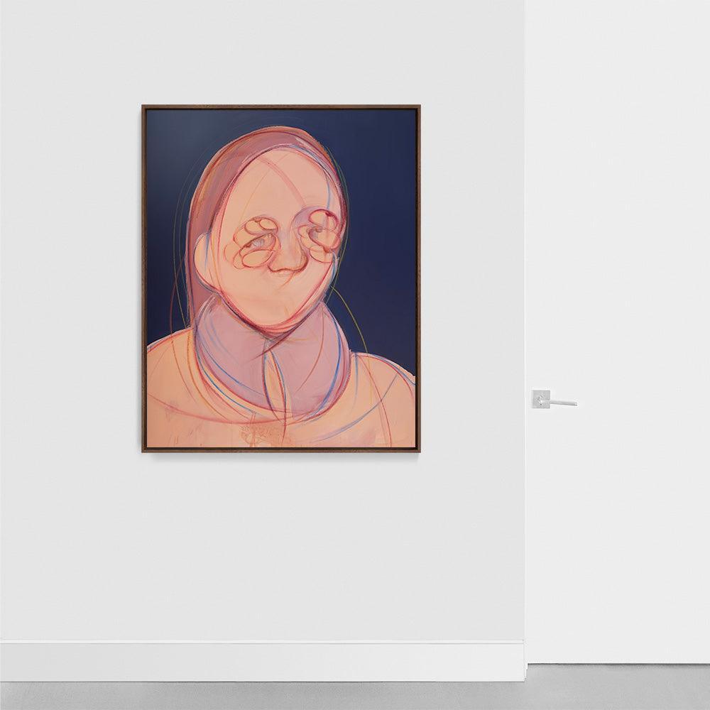 Portrait Blue , Painting by Portrait Blue Tappan