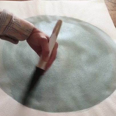 Circle in Aqua n. 12 , Painting by Circle in Aqua n. 12 Tappan