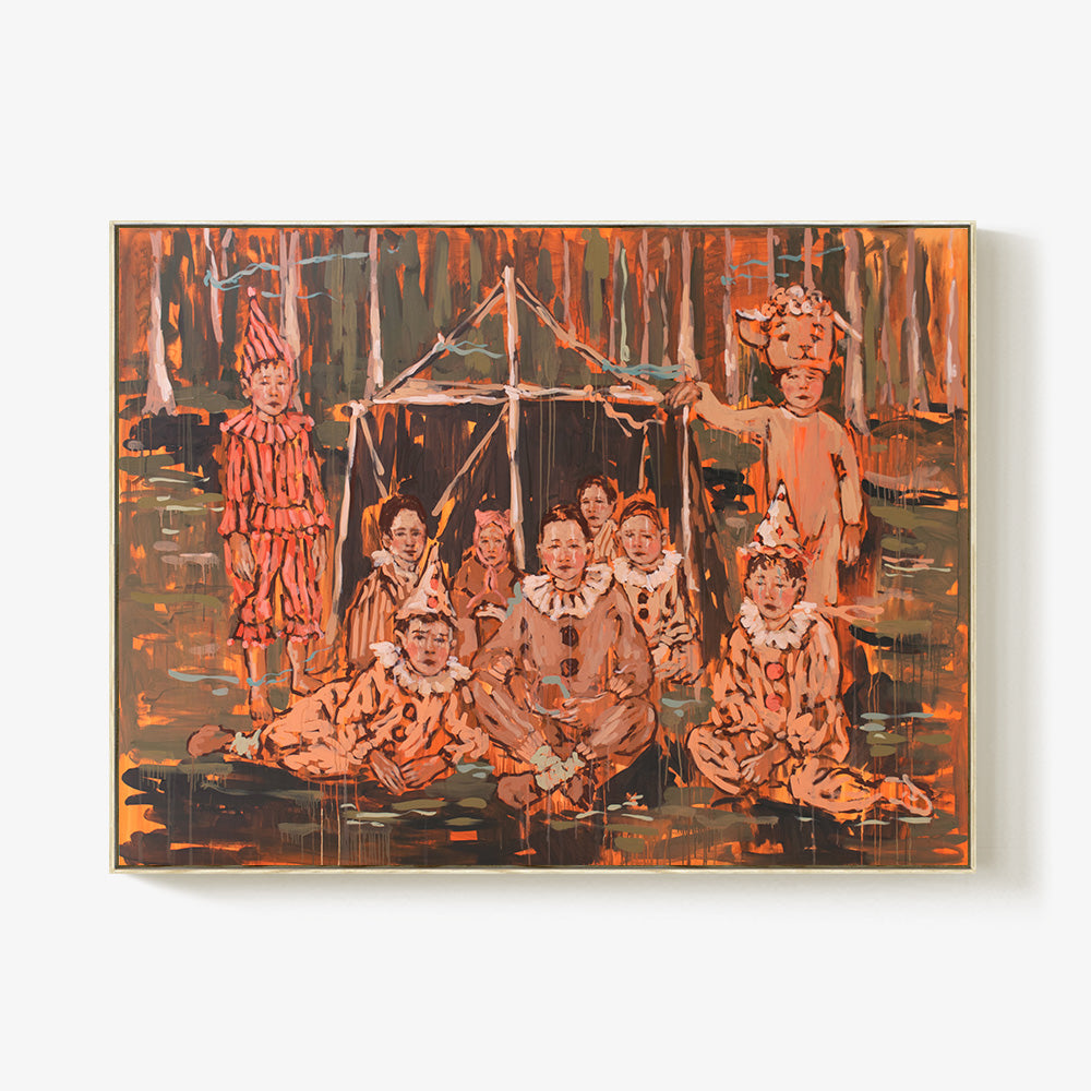 バリ絵画:title tak kenal lelah疲れ知らず The-Silent-Carnival-of-the-