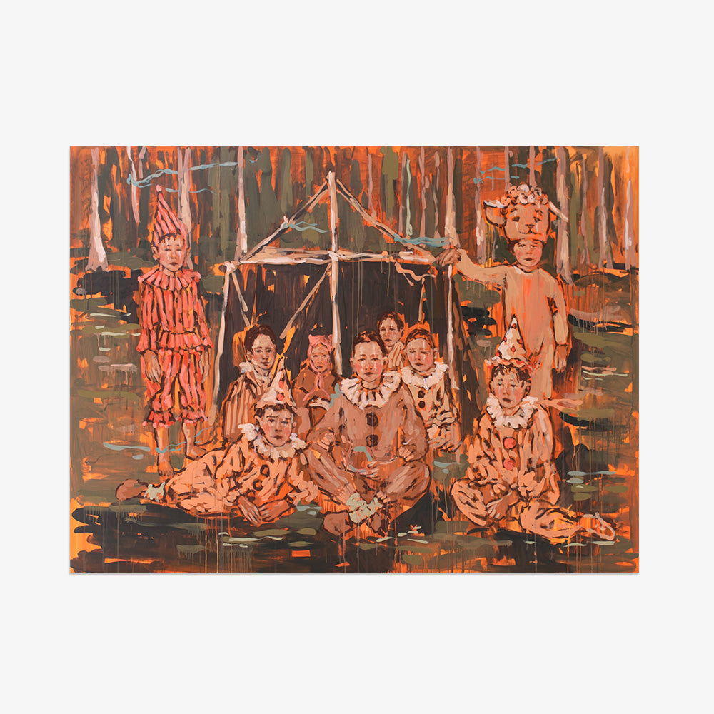 バリ絵画:title tak kenal lelah疲れ知らず The-Silent-Carnival-of-the-