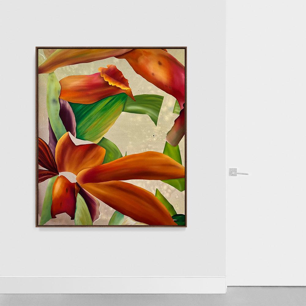 gold on lilies