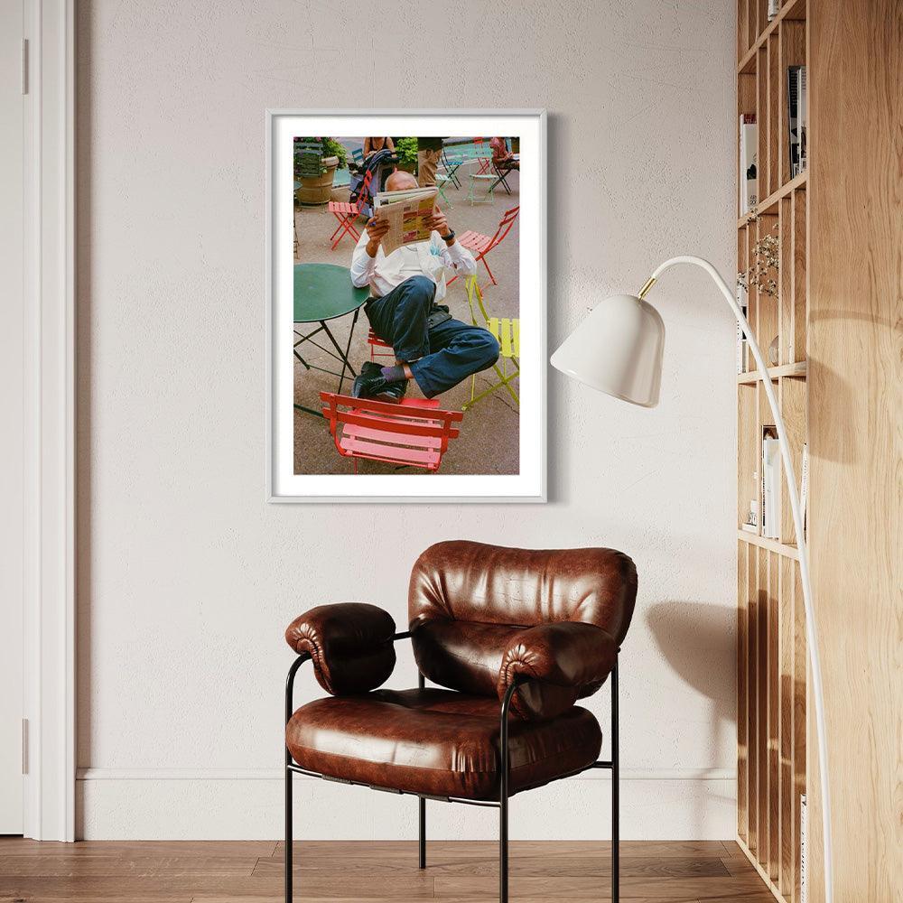 Guy Reading Paper , Photograph by Guy Reading Paper Tappan