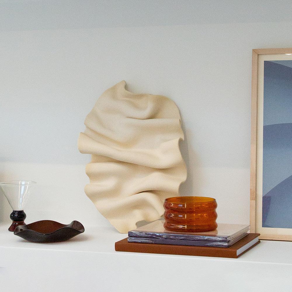 Wave Wall Sculpture (Butter)