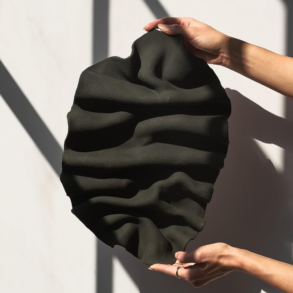 Wave Wall Sculpture (Black)