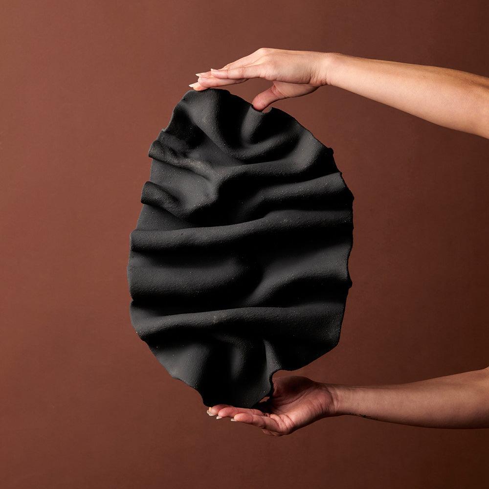 Wave Wall Sculpture (Black) , Sculpture by Wave Wall Sculpture (Black) Tappan