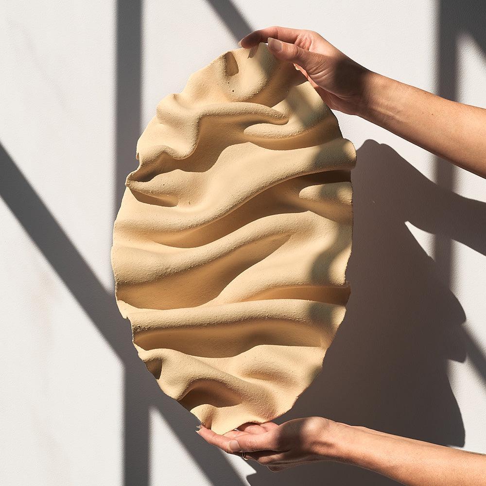 Wave Wall Sculpture (Butter)