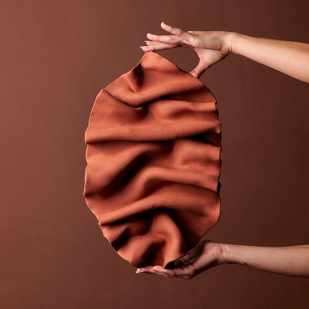 Wave Wall Sculpture (Terracotta)