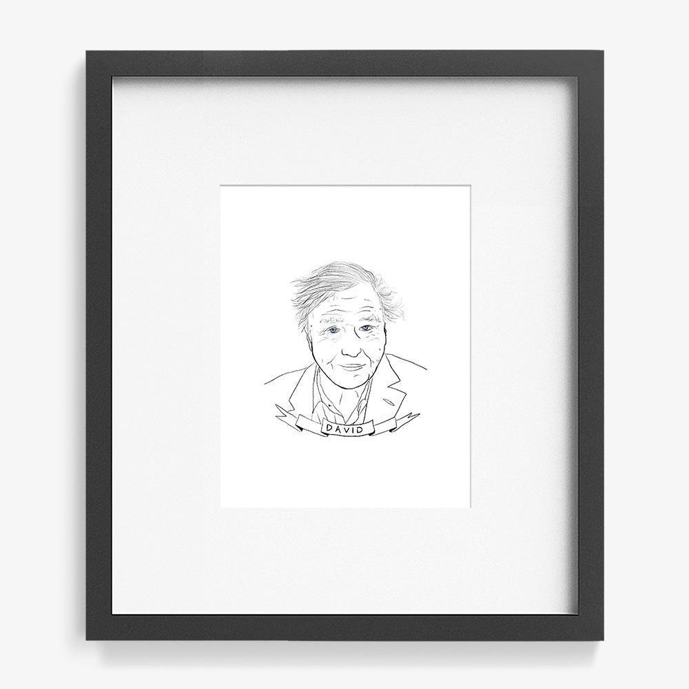 David Attenborough, Print  by  David Attenborough Tappan