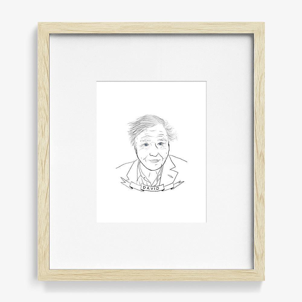 David Attenborough, Print  by  David Attenborough Tappan