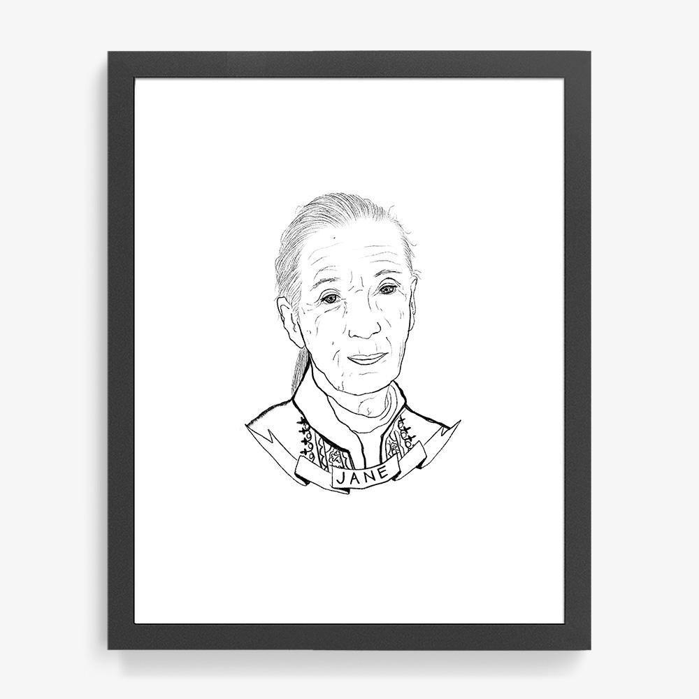 Jane Goodall, Print  by  Jane Goodall Tappan