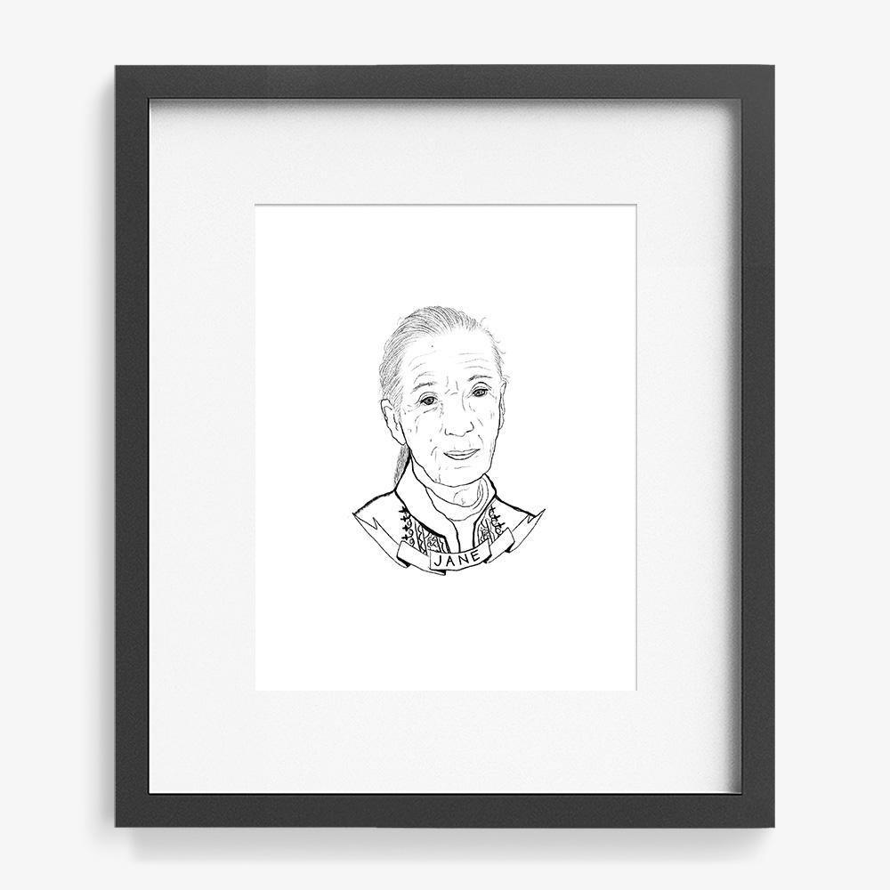 Jane Goodall, Print  by  Jane Goodall Tappan