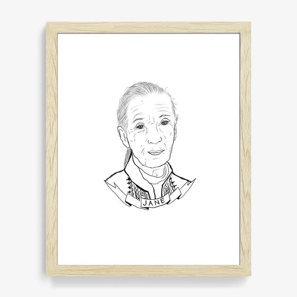 Jane Goodall, Print  by  Jane Goodall Tappan