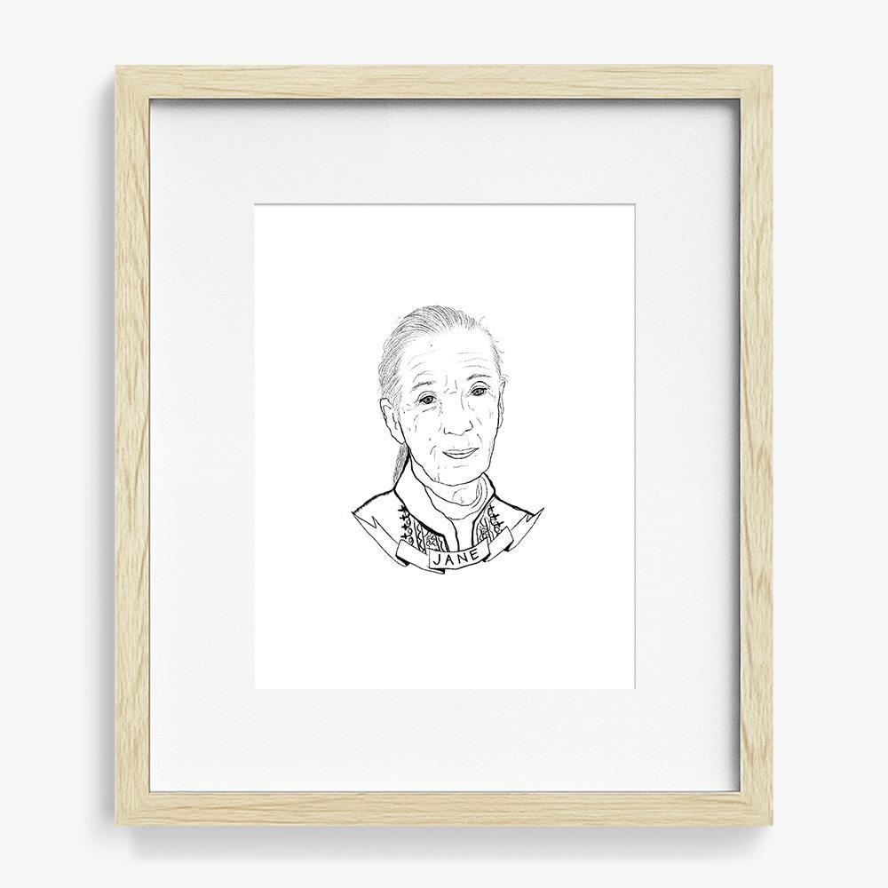 Jane Goodall, Print  by  Jane Goodall Tappan