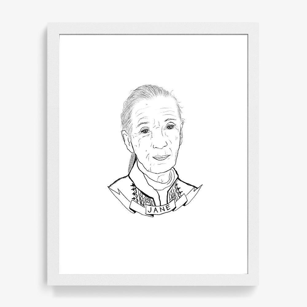 Jane Goodall, Print  by  Jane Goodall Tappan