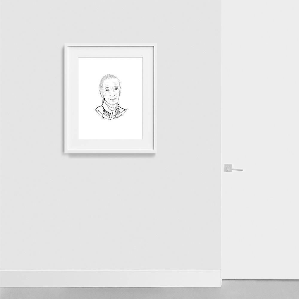 Jane Goodall, Print  by  Jane Goodall Tappan