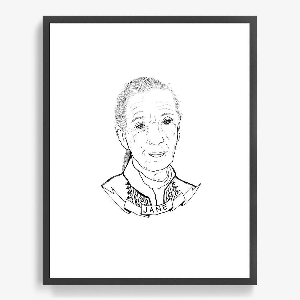 Jane Goodall, Print  by  Jane Goodall Tappan